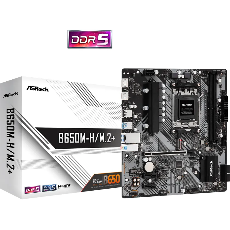 ASRock 華擎 B650M-H//M.2+ ATX 主機板 (DDR5)