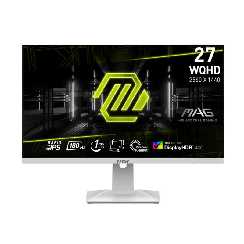 MSI 微星 MAG 274QRFW 白色電競顯示器 27 吋 WQHD 180Hz IPS 1ms HDR - 2560 x 1440