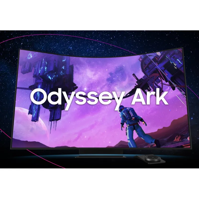 SAMSUNG 三星 55" Odyssey Ark 2nd Gen Mini-LED 曲面電競顯示器 (55吋 / 4K UHD [3840 x 2160] / 165Hz / Mini-LED / VA / 1ms / HDR / Smart TV / FreeSync Premium Pro / 1000R)