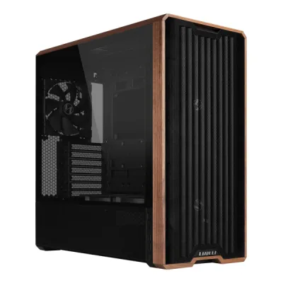 Lian Li 聯力 LANCOOL 217 WOODEN M-ATX Mid Tower 機箱 (黑/白) - 黑色