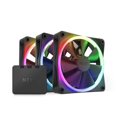 NZXT F120 RGB Triple Pack with Controller - 黑色