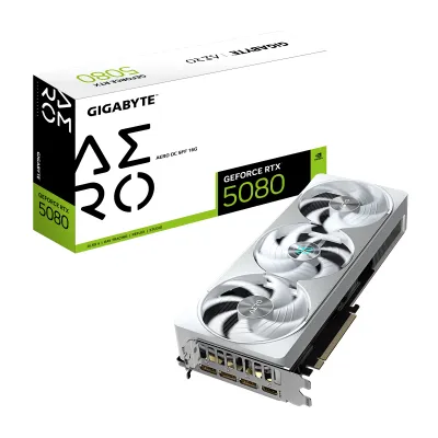 GIGABYTE 技嘉 GeForce RTX 5080 AERO OC SFF 16GB 白色顯示卡