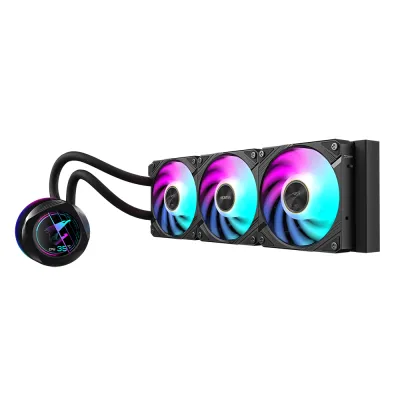 GIGABYTE 技嘉 AORUS WATERFORCE X II 360 水冷散熱器  (黑/白) - 黑色